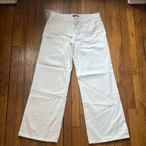 Edikted White Wide Leg Jeans